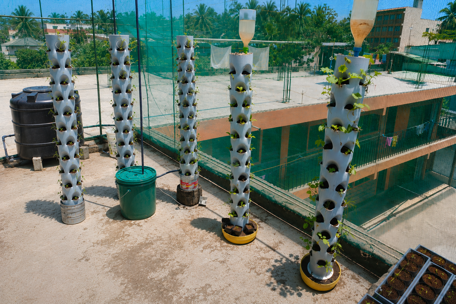 Tower garden setup
